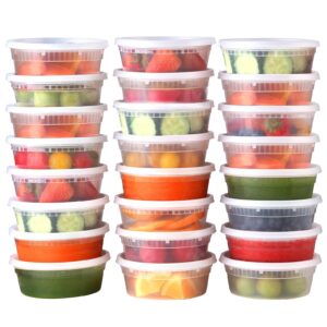 vivigu deli containers with lids 8 oz [24 set] - food storage containers with lids for meal prep, soup containers with lids freezer safe, bpa free | portion control | leakproof…