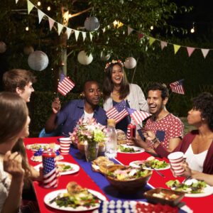 12 Pcs Plastic Tablecloths, Disposable Rectangle Red White Blue 54 x 108 Inch Waterproof Table Covers for 4th of July Patriotic Independence Memorial Veterans Day Party Decorations