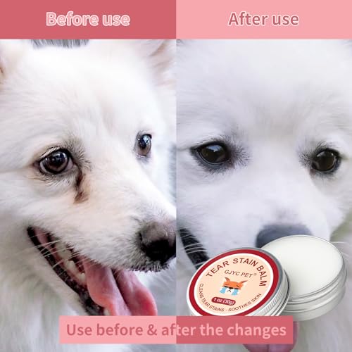 Pet Tear Stain Remover Balm - 1 oz (30g) Natural, Plant-Based Eye Care for Dogs and Cats - Gently Cleanses and Restores Sparkling Eyes