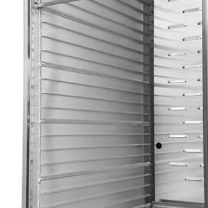 KoolMore 33 in. Commercial Insulated Heated Holding/Proofing Cabinet with Glass Door and 36-Pan Capacity in Silver, UL and NSF Listed (KM-CHP36-SIGL)