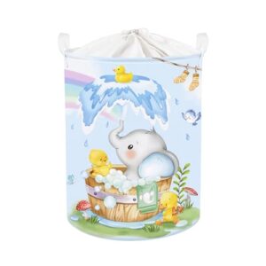 clastyle 45l cute animal shower laundry basket sunny elephant bathing baby laundry hamper blue giraffe lion duck toy towel storage basket