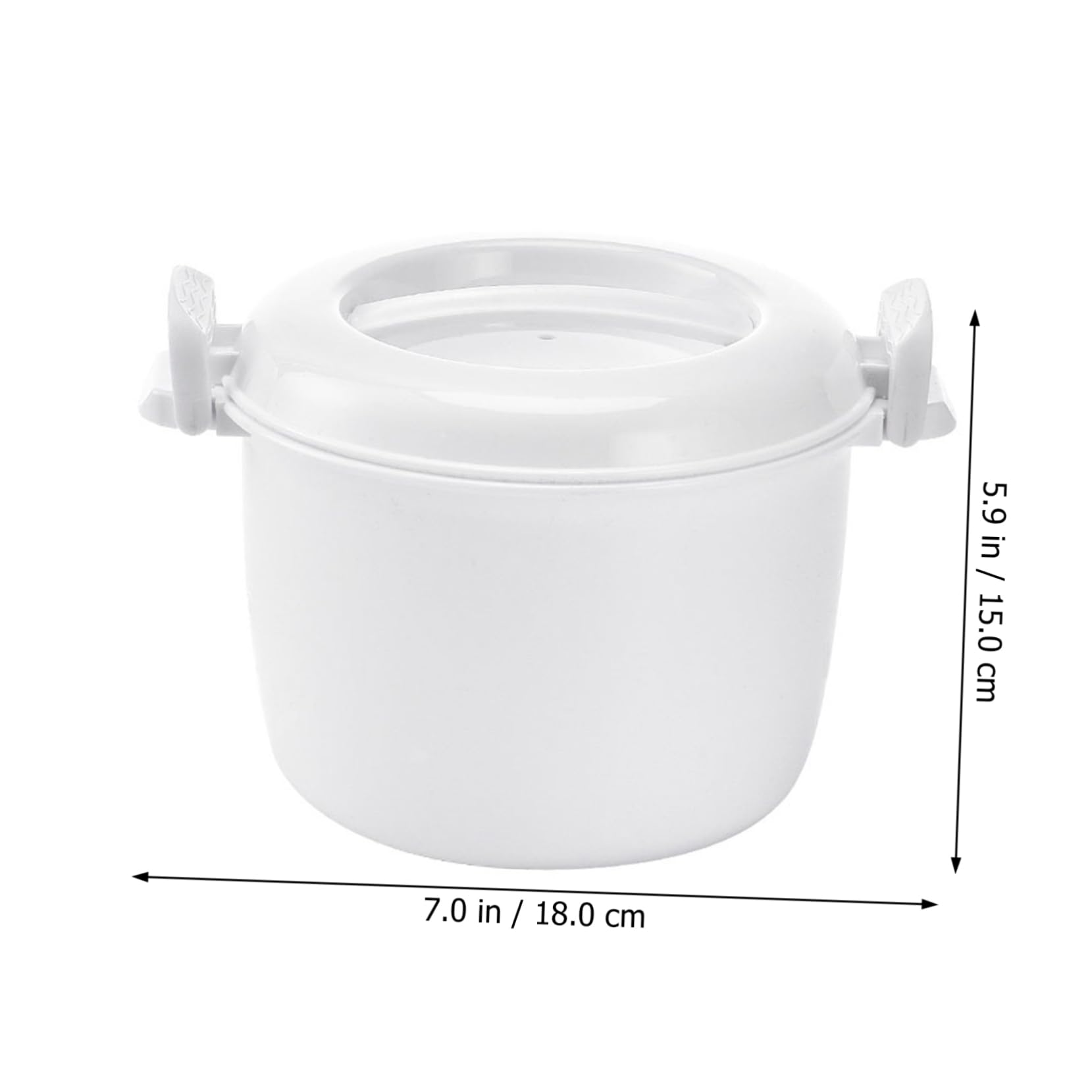 VINTORKY Rice Cooker Small Non-stick Pot Rice Maker Cooker Microwave Rice Maker Microwave Bowl with Lid Microwave Steamer Bowl Rice Making Pan Pasta Cooker Travel Plastic Japan Portable