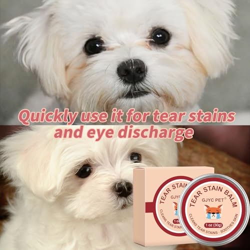 Pet Tear Stain Remover Balm - 1 oz (30g) Natural, Plant-Based Eye Care for Dogs and Cats - Gently Cleanses and Restores Sparkling Eyes