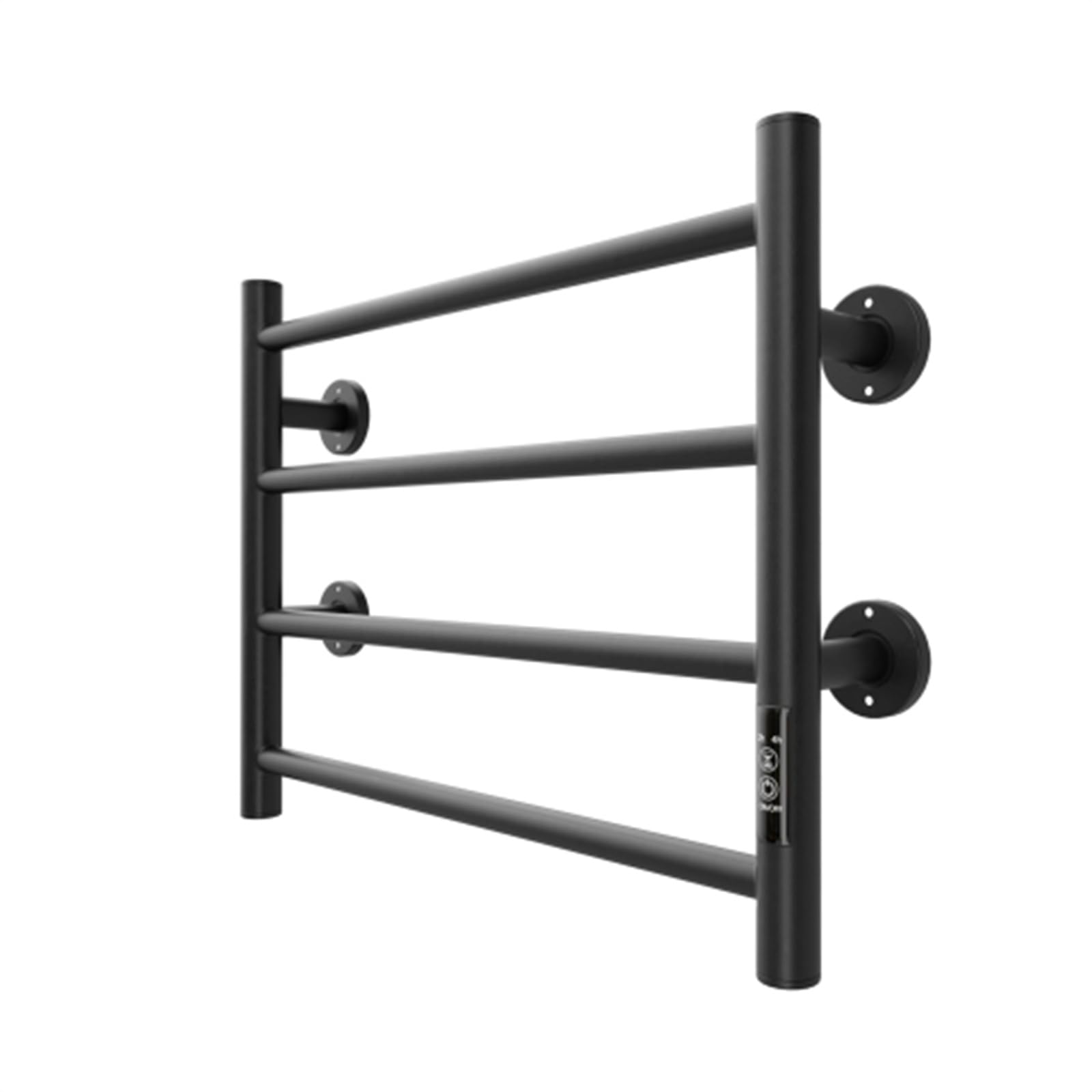 JTDISHINY Electric Heated Towel Warmer 4 Bars for Bathroom, Stainless Steel Wall Mounted Heated Towel Drying Rack Black