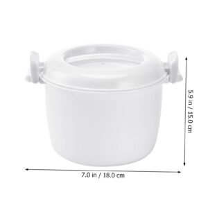 BRIGHTFUFU Small Steamer rice cooker pasta cooker microwave bowl with lid microwave safe steamer microwave food container Mini Microwave Oven