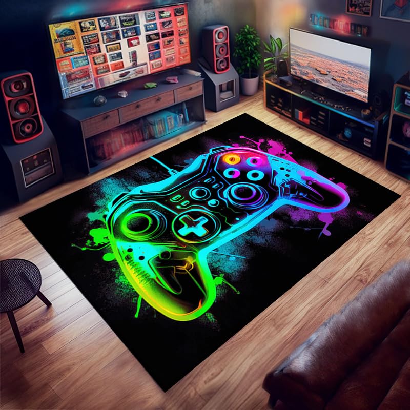 DAYEL Gaming Rugs - Gamer Rug for Bedroom, Boys' Game Room, and Living Room - 36x24 inches