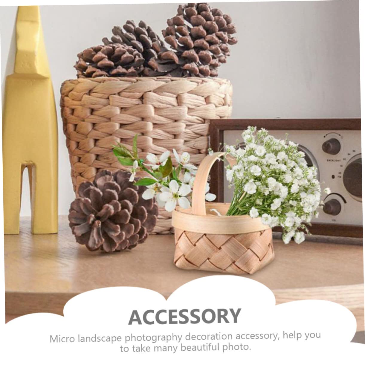 OKUMEYR 12Pcs Decorative Tiny Woven Baskets Multi Function Candy Baskets for Home Decor and Party Favors Cute Miniature Storage Baskets for Household Use