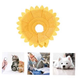 SEWOART Removable Pet Elizabethan Sunflower Neck Collar for Dogs and Puppies Adjustable and Protective Design for Comfort and Recovery