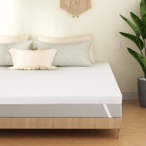 chominty full mattress topper memory foam, 4 inch mattress topper bed topper for pressure relief, breathable mattress pad with removable & washable bamboo cover, non-slip design, certipur-us