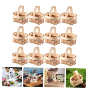 OKUMEYR 12Pcs Decorative Tiny Woven Baskets Multi Function Candy Baskets for Home Decor and Party Favors Cute Miniature Storage Baskets for Household Use