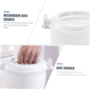 BRIGHTFUFU Small Steamer rice cooker pasta cooker microwave bowl with lid microwave safe steamer microwave food container Mini Microwave Oven