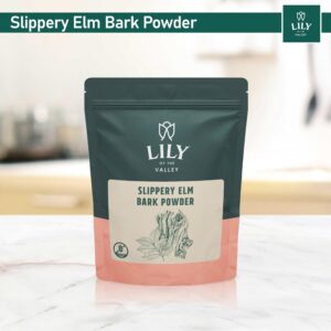 Lily of the Valley Slippery Elm Bark Powder - Ulmus Rubra Powder - No Irradiated No Contaminated - Pet Friendly - Vegan & Gluten-Free - Packed in Resealable Pouch (16oz, 453g)