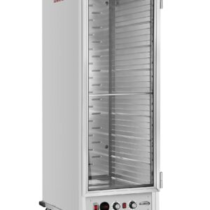 KoolMore 33 in. Commercial Insulated Heated Holding/Proofing Cabinet with Glass Door and 36-Pan Capacity in Silver, UL and NSF Listed (KM-CHP36-SIGL)