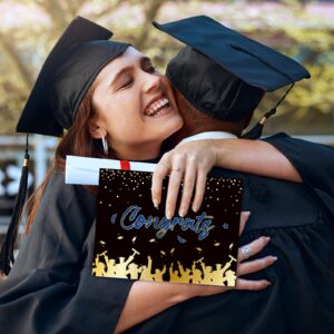 ReliThick 2024 Graduation Fireworks 3D Pop Up Greeting Card Congrats Grad Card Congratulations Personalized Gift Class Of 2024 for High School College University PHD Graduates (Blue and Gold)