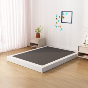 upcanso 7 inch box spring for queen bed bed base, low profile metal queen box spring with fabric cover, 3000 lbs max weight capacity mattress foundation, noise-free, easy assembly