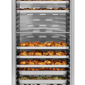 KoolMore 33 in. Commercial Insulated Heated Holding/Proofing Cabinet with Glass Door and 36-Pan Capacity in Silver, UL and NSF Listed (KM-CHP36-SIGL)