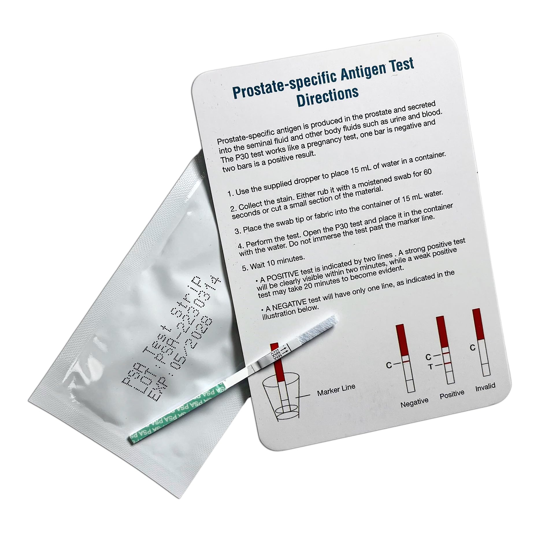 Semen Detection Test - P30 Antigen - Includes Supplies and Directions to Perform A Single Test - Used in Forensic Science Labs