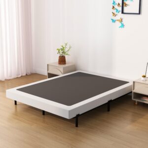 Upcanso 7 Inch Box Spring for Queen Bed Bed Base, Low Profile Metal Queen Box Spring with Fabric Cover, 3000 Lbs Max Weight Capacity Mattress Foundation, Noise-Free, Easy Assembly