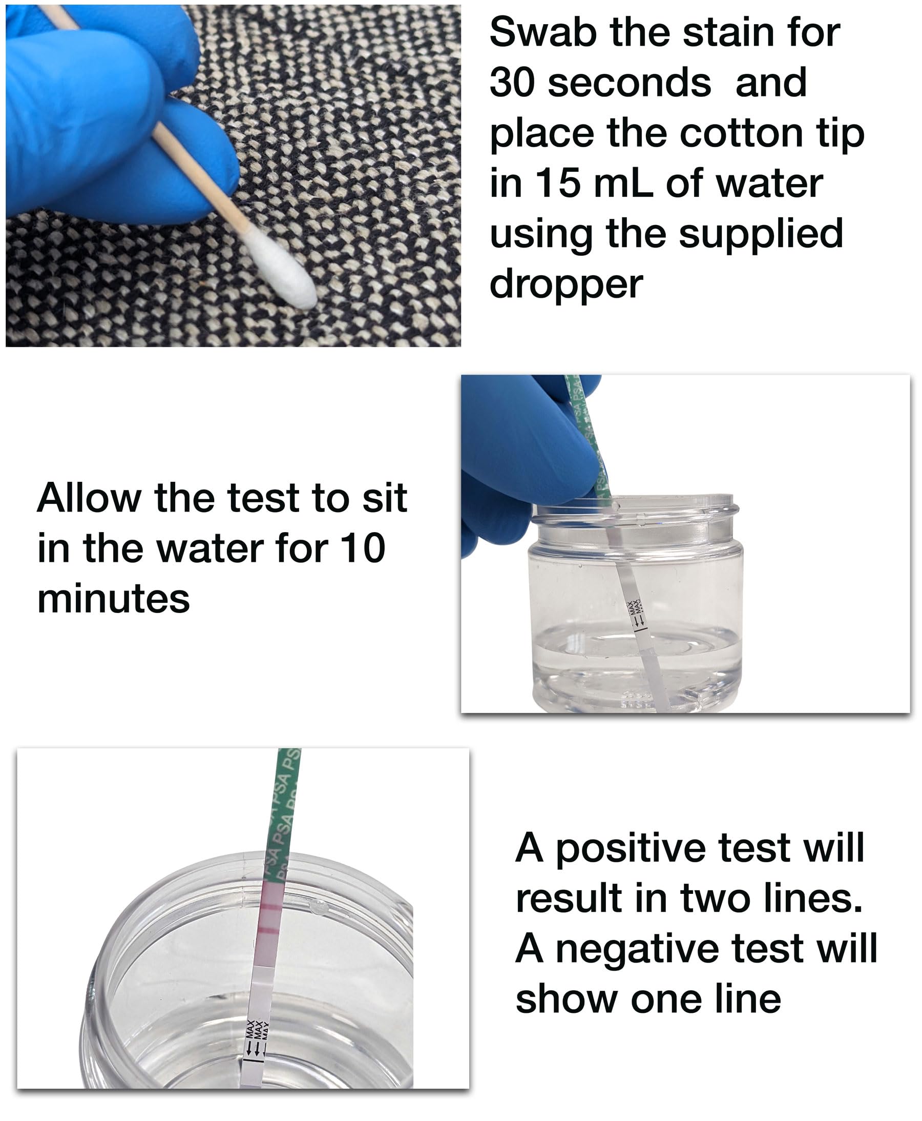 Semen Detection Test - P30 Antigen - Includes Supplies and Directions to Perform A Single Test - Used in Forensic Science Labs