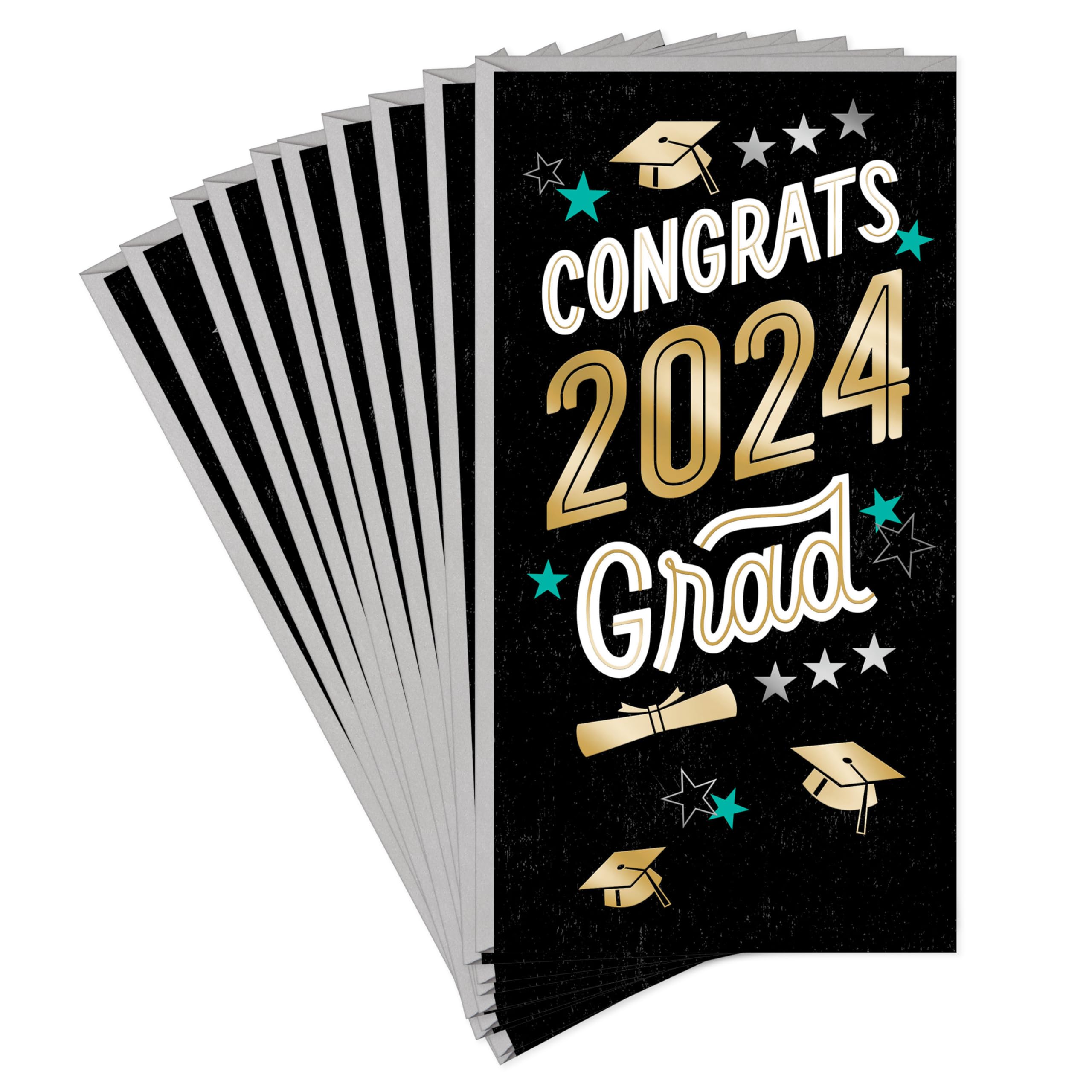 Hallmark Pack of Graduation Money Holders or Gift Card Holders (10 Cards with Envelopes) Congrats, 2024 Grad