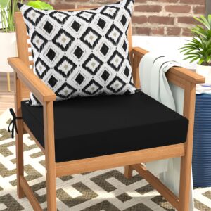 idee-home Outdoor Cushions for Patio Furniture, Outdoor Seat Cushions 24 x 24 with Fade Resistant Waterproof Removable Cover, Deep Seat Replacement Couch Sofa Chair Cushions for Yard Garden