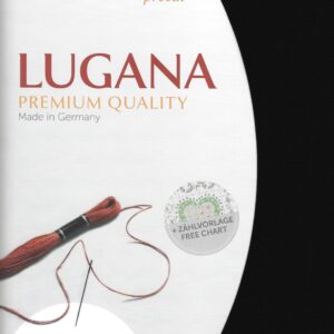 Precut Zweigart Lugana 25 Count Black 3835/720