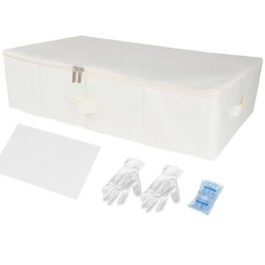 phaicoilo large wedding dress storage box - beige preservation box with 30pcs acid-free tissue paper