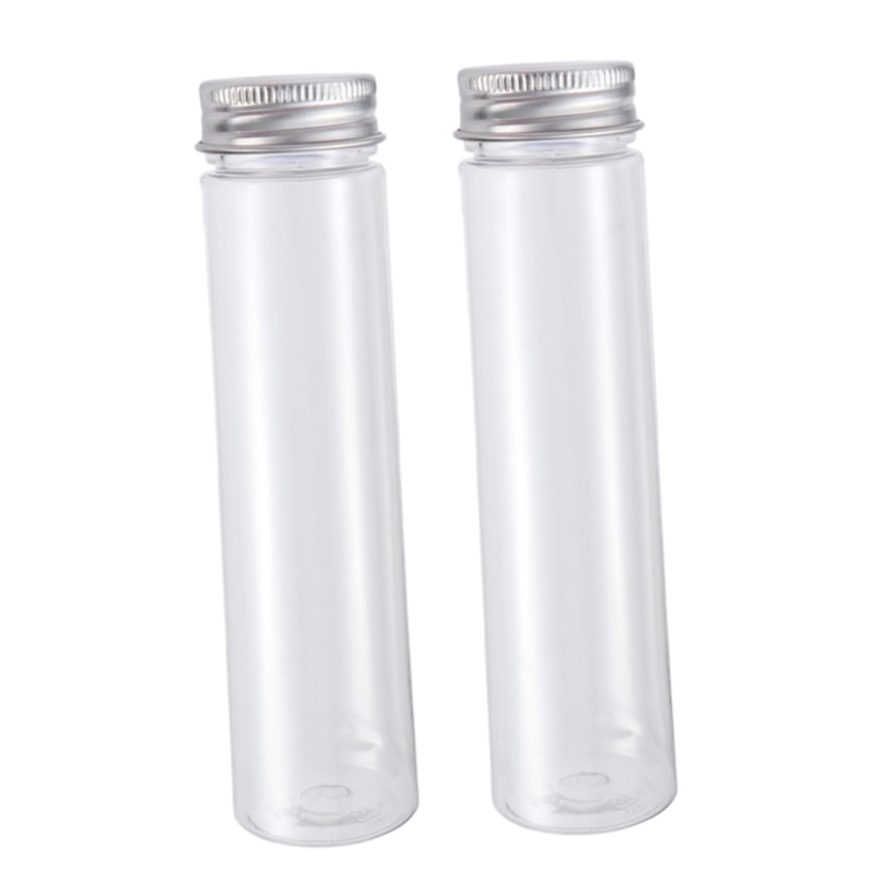 FUNOMOCYA 2pcs Clear Container Test Tubes with Lids Plastic Terrarium Containers with Lids Cosmetic Containers Travel Lotion Bottle