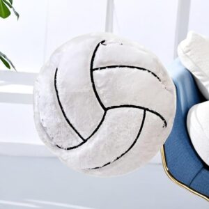 OPHRBU Volleyball Sports Pillow Fluffy Soft Throw Pillow Toy ，14" Durable Sport Basketball Plush Toys,Plush Pillow Toys Gift for Kids Boy Girls Children Room Decoration