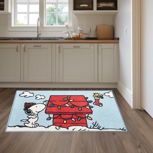 Peanuts Nourison Dog House Accent Rug 18"x30" Washable, Polyester, Non-Skid Back