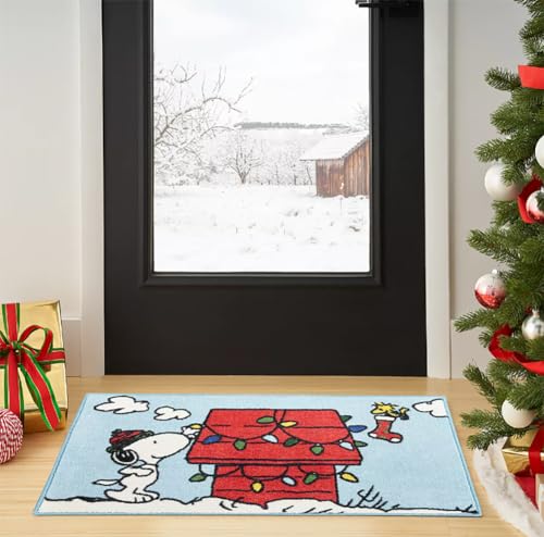 Peanuts Nourison Dog House Accent Rug 18"x30" Washable, Polyester, Non-Skid Back