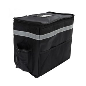 AllGIFT Picnic Bags Thermal With Cup Holders Food Warmer Bags Easy Clean Black Reusable Cooler Bag Food & Drink Delivery