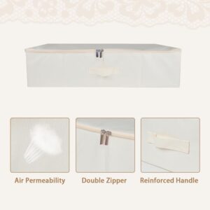 Phaicoilo Large Wedding Dress Storage Box - Beige Preservation Box with 30Pcs Acid-free Tissue Paper