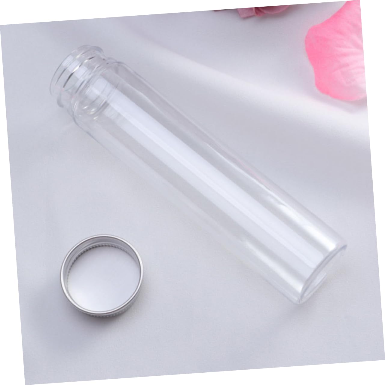 FUNOMOCYA 2pcs Clear Container Test Tubes with Lids Plastic Terrarium Containers with Lids Cosmetic Containers Travel Lotion Bottle