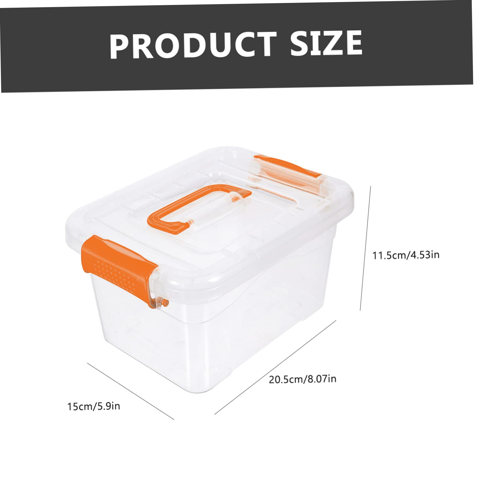 KOMBIUDA 4pcs Box Portable Storage Box Clear Stand Clear Handbags Small Plastic Bins 16 Quart Storage Containers with Lids Toy Containers with Lids Storage Containers for Organizing Make up