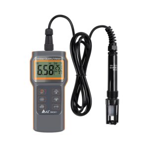 AZ-86021 Dissolved Oxygen Tester Water Quality Meter D.O Meter Temperature Meter | Can Measure pH Conductivity TDS Salinity by Using Different Probes | Multiple Parameters Water Tester AZ86021