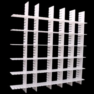 DUTWROY 30Pcs Adjustable Drawer Organizer, White Plastic DIY Grid Drawer Dividers, 15.75x1.97x0.1in, for Socks, Underwear, Makeup, Cosmetic, Clothes