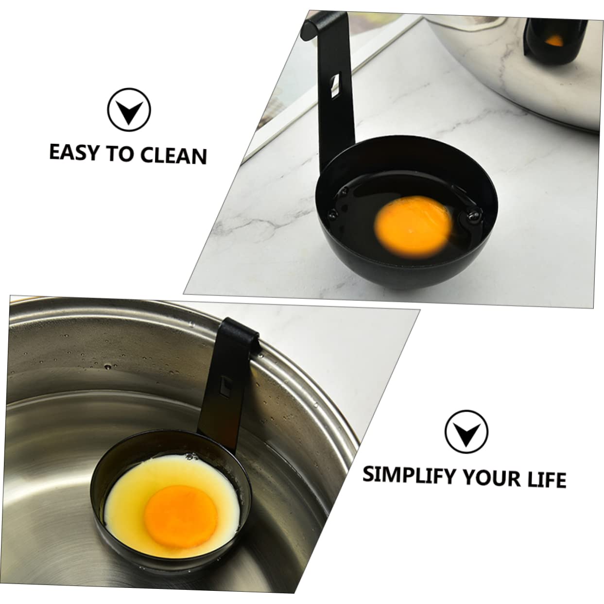 RORPOIR 2pcs Egg Boiler Poached Egg Maker Kitchen Utensil Holder Kitchen Utensils Holder Microwave Steamer Stainless Egg Poacher Bbq Tools Eggwich Maker Egg Cooker Stainless Steel Boiled