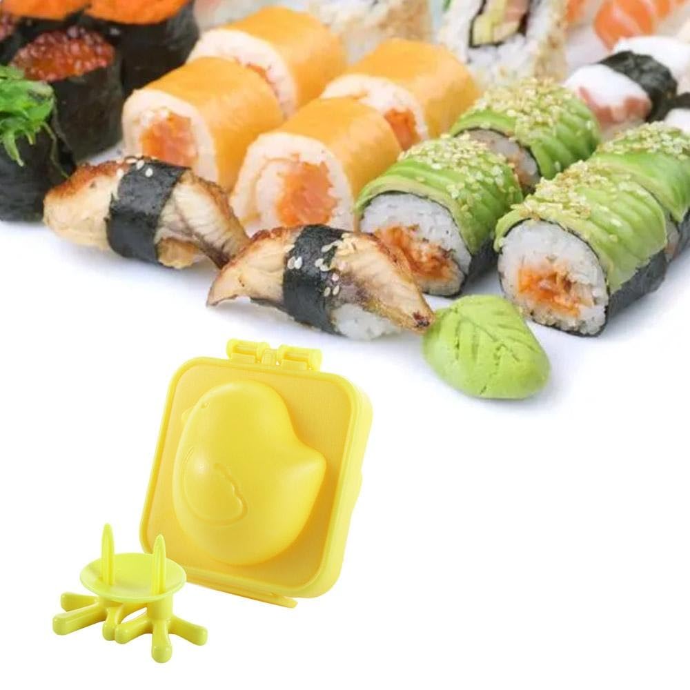 1Set Boiled Egg Mould,Cute Chicken Shape Egg Holder Mini Rice Ball Mould Cartoon Sushi Mould for Kitchen