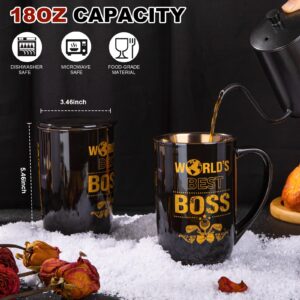 Boss Gifts, Best Boss Gifts for Men, Boss Christmas Gift, Boss Gifts Men, 18 Oz Best Boss Birthday Gifts, Christmas Gift for Boss, Farewell Gifts for Boss, Worlds Best Boss Mug, Boss day Gifts