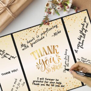 Vlipoeasn Thank You Card Guest Book Alternative, Black Gold Thank You All You Do, Thank You Sign,Graduation Retirement Office Party Decor, Thanks to Staff Teacher Professor Doctor Nurse Decoration