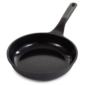 Berghoff Leo Stone+ Non-stick Ceramic Frying Pan 10in, Recycled Aluminum, CeraGreen, Non-toxic, Long Stay-cool Handle, Induction Pan, Stir Fry Eggs Veggies Fish Meat