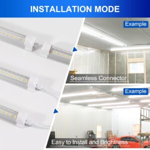 XLNYUUI Led Shop Lights, 4FT LED Shop Light 50W 6500K 7000LM Cool White,4 Foot Led Shop Lights,Led Shop Lights for Workshop 4ft,Led Lights Garage Ceiling,Plug in Led Shop Light for Warehouse(2-Pack)