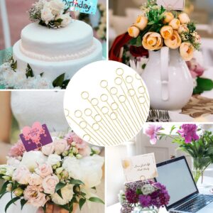 30Pcs Floral Card Holder Picks-Wire Place Card Holder for Wedding-Metal Photo Picture Clip Holder-Table Name Number Holder,Memo Note Holder for Flower Arrangement,Wedding,Baby Shower,Party,Decorations