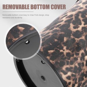 AOKWAWALIY Bathroom Trash Can Garbage Container Bin Kitchen Trash Can Trash Can Bedroom Trash Bin Garbage Can Plastic Container Practical Trash Can Stainless Steel Car Leopard Print Office