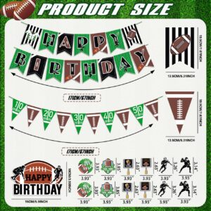 Football Party Decorations, Football Birthday Party Decorations, Sports Party Supplies Set Include Happy Birthday Banner, Football Balloon, Football Cake Topper for for Kids Birthday Football Party