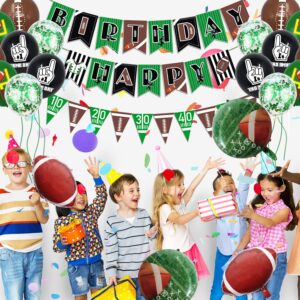 Football Party Decorations, Football Birthday Party Decorations, Sports Party Supplies Set Include Happy Birthday Banner, Football Balloon, Football Cake Topper for for Kids Birthday Football Party