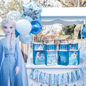 yaxundabcg Ice and Snow Queen Princess Party Bags for Birthday Party Supplies | Froze Princess Birthday Decorations Magic Princess Themed Party Gift Bags Party Favors Bags(12PCS).