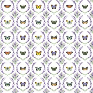 northcott deborah's garden by michel design works dp25593 10 butterflies fabric