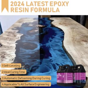 Puduo Epoxy Resin Kit 72OZ，Newly Formulated Crystal Clear Epoxy Resin，Strong, Bubble-Free, Anti-Yellowing Art Resin That，Suitable for Casting, DIY, Resin Art, Molds, Jewelry, Easy to Mix 1:1 Ratio